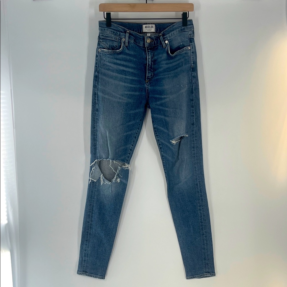 Agolde Blue Skinny Pants Jeans Size 27 Gently Used